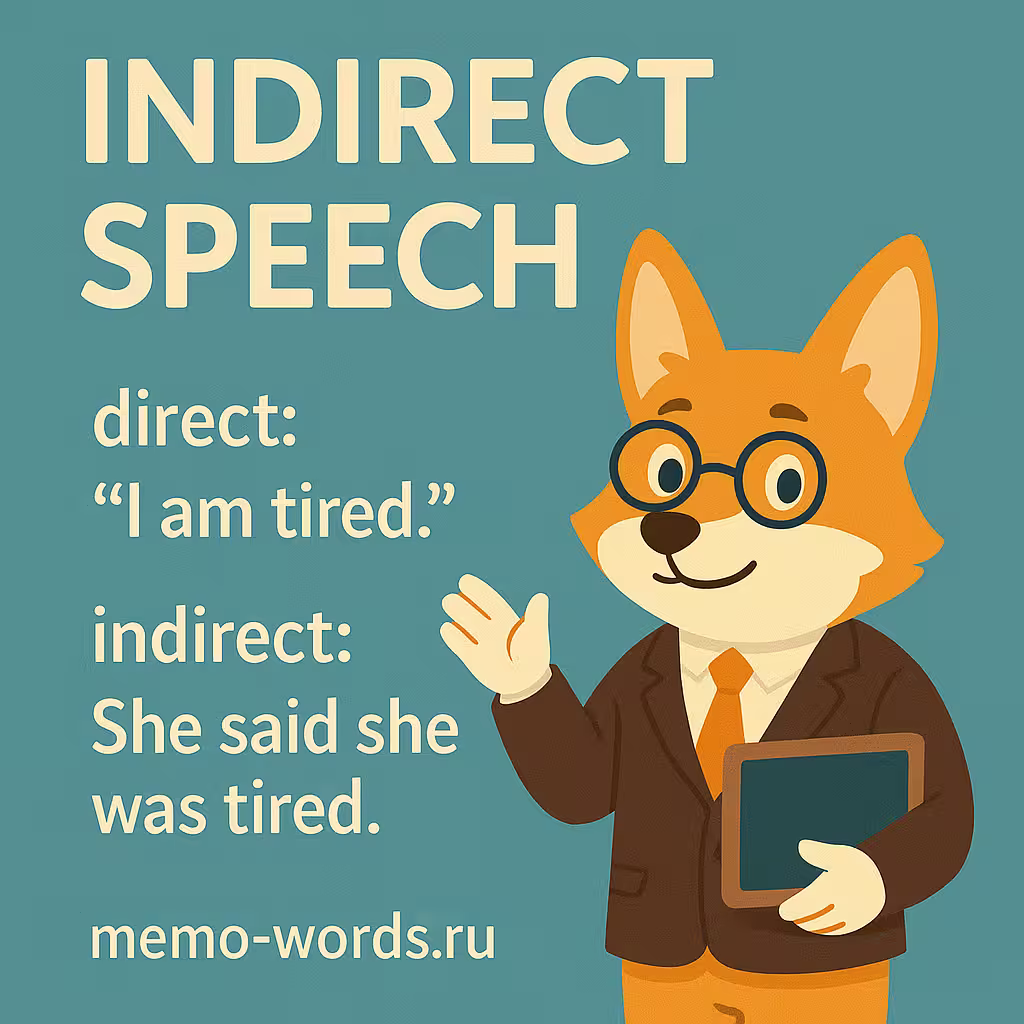 Indirect Speech — косвенная речь в английском языке с примерами и правилами