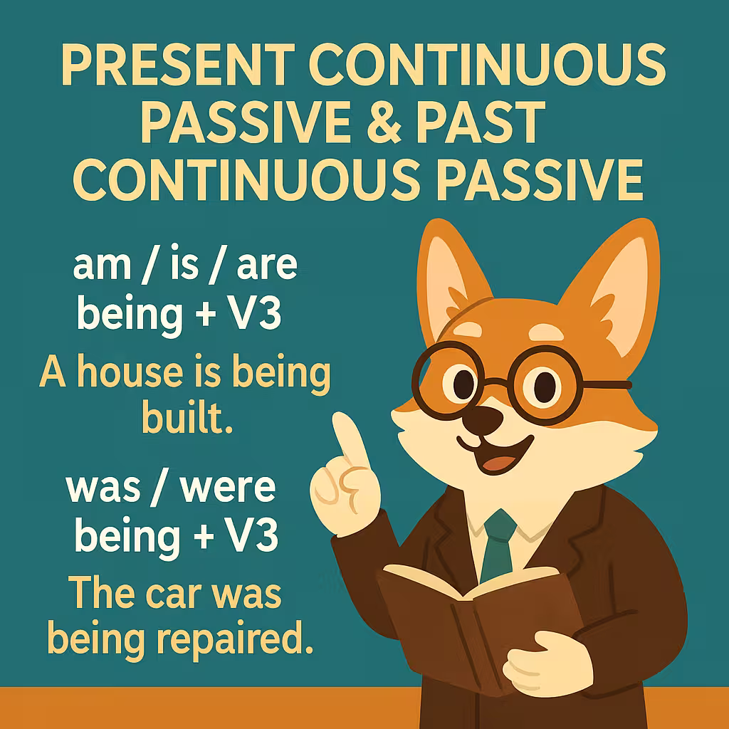 Present Continuous Passive и Past Continuous Passive — страдательный залог в английском языке с примерами и правилами