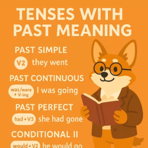 Tenses with Past Meaning — времена английского языка с прошедшим значением, правила и примеры