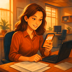 new job Sarah Finds a New Job история A2